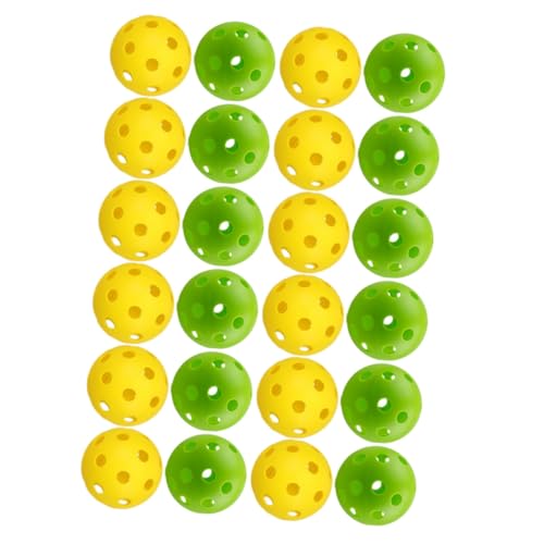 Toddmomy 24Pcs Indoor Golf Practice Balls Hollow Training Balls for Adults Durable Pe Material for Driving Range Home Use Lightweight Portable