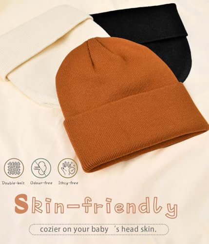 Rosoz Toddler Beanie Boys Girls Baby Knit Warm Beanies Kids Children Winter hat Caps2