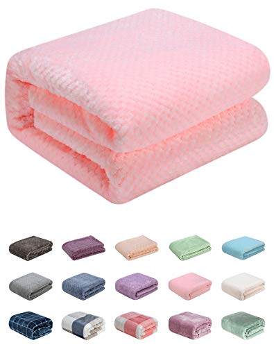 Image of Fuzzy Throw Blanket, Plush Fleece Blankets for Adults, Toddler, Boys and Girls, Warm Soft Blankets and Throws for Bed, Couch, Sofa, Travel and Outdoor, Camping (Throw(50"x70"), L-Baby Pink)