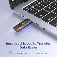 5 Stück USB Stick 32GB 3.0 USB C Stick 3.0 Mini USBC Stick Metall 2-in-1 Speicherstick 32 GB High Speed Flash Laufwerk 3.0 Flash Drive Kompatibel mit Android iPhone Linux Laptop Schwarz – Ansicht 3