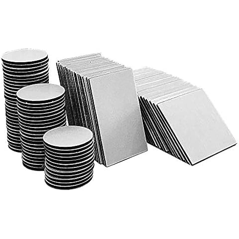 100PCS Double Sided Sticky Pads, Heavy Duty Adhesive Strips, Black Double Sided Sticky Tape Foam Pads Sticker for Walls Plastics Glasses Wood, 3 Shapes Cover