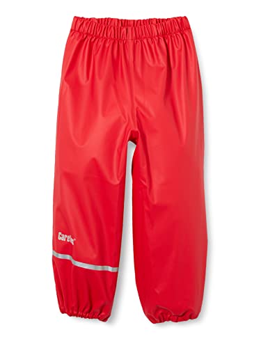 CareTec Unisex Kinder Rain Pants - Pu W/O Fleece Regenhose, Red (402), 116...