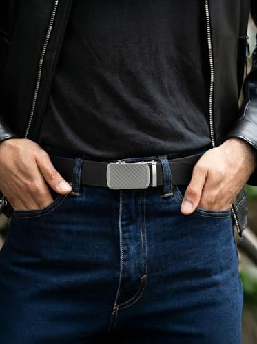 Image of CHAOREN Mens Belt Leather Ratchet Belt - Customizable Fit, Effortless Style (35mm)