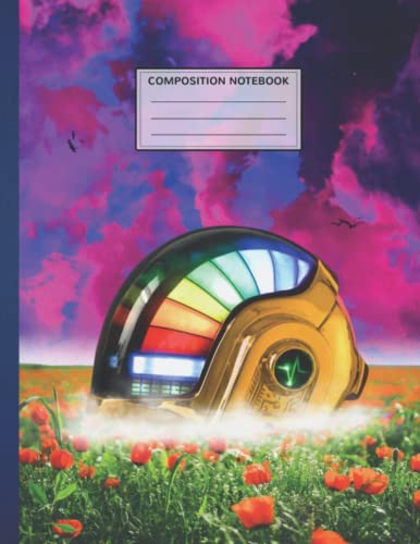 Composition Notebook: Daft Punk 8.5 x 11 Inches, 110 Pages Composition Notebook, Wide Ruled Paper Book, Back To School Notebook For Elementary, College, Study Notes