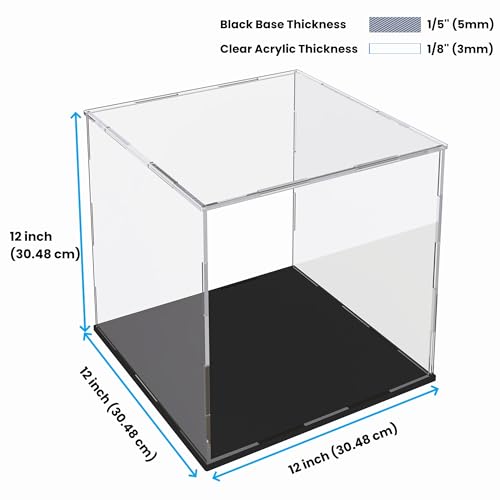 Image of Acrylic Display Case with Ball Stand for Full Size Basketballs, Versatile Clear Acrylic Display Box for Sport Souvenirs Showcase