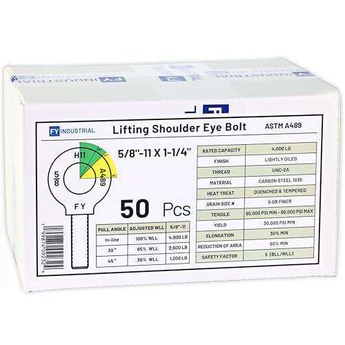 Image of Bulk Carton of 50 Pcs Lifting Shoulder Eye Bolts 5 /8 inch-11 X 1-1 /4 inch