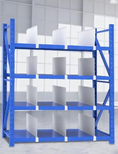 12-Pack Adjustable Shelf Dividers with Buckles, Plastic Baffle Organizers for Clothing Storage, Bookshelf & Storehouse, 5cm Height, 60x20cm (23.6x7.9in)