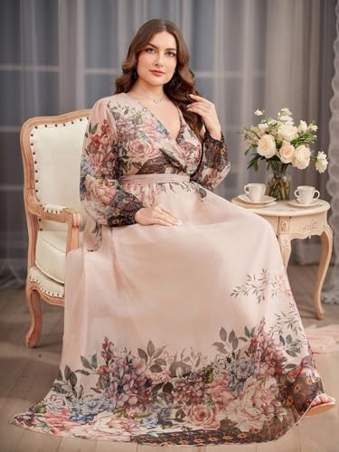 Image of TOLEEN Women's Plus Size Sequin Dress Luxurious Style Formal Cocktail Evening Party Maxi Dresses