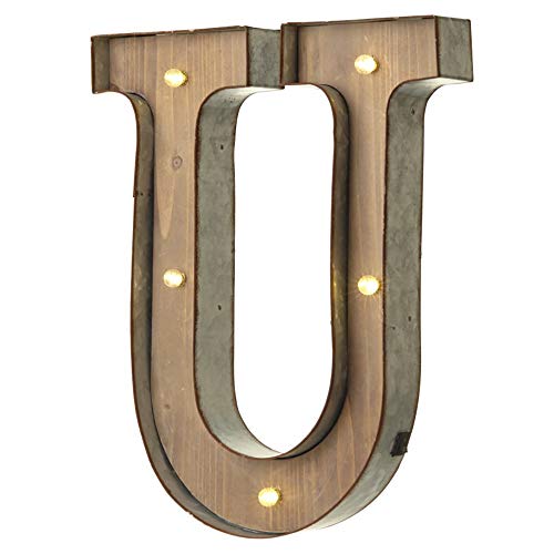 Image of Vintage Illuminated Carnival Lights - A-Z - Choice of Alphabet Letters (Letter U)