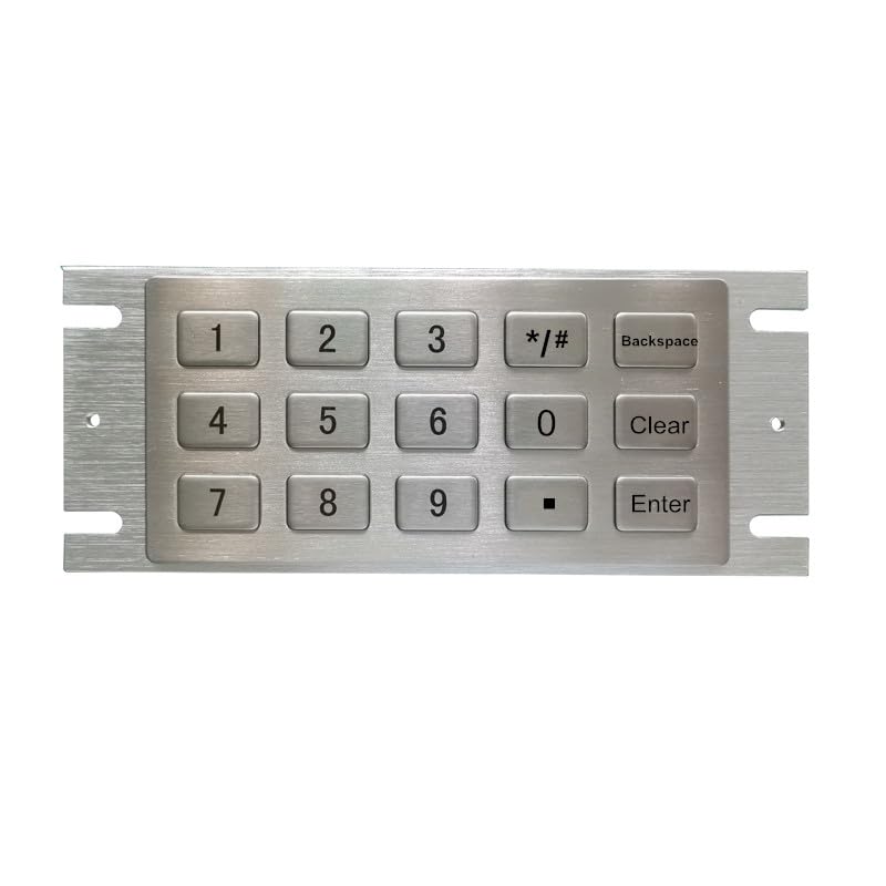 Teclado numérico industrial USB de acero inoxidable para quioscos