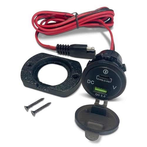 Yak Power | Dual USB-C and USB QC3.0 Fast Charging Port with Voltmeter | YP-UMP48