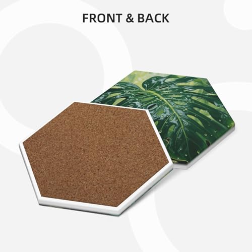 Dessous de verre céramique absorbante avec support liège table boisson - 3
