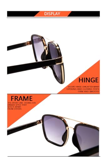 bullabulling Trendy Square pilot Sunglasses Women Men Square Eyewear Frame, Retro Sun Glasses for Women Men 2025 Shades4