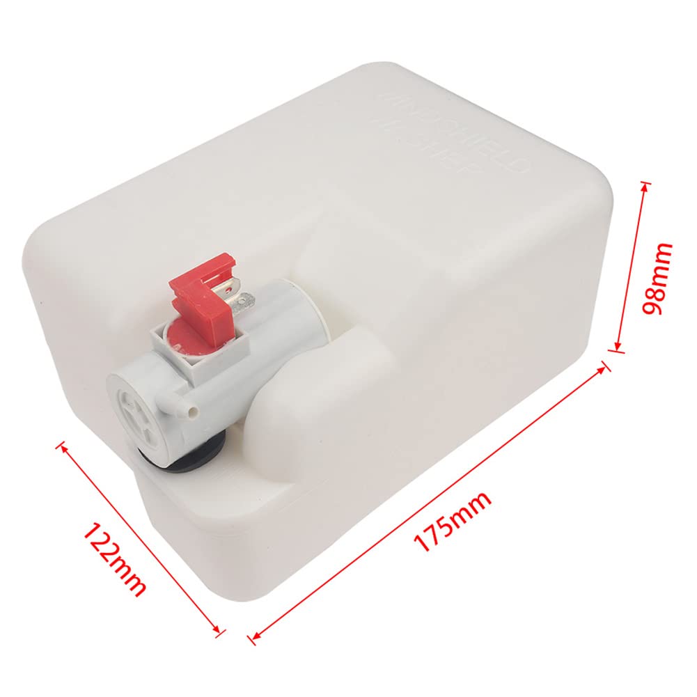 Depósito de líquido limpiaparabrisas universal de 1,5 l y 12 V, bomba, sistema de limpiaparabrisas, kit de depósito, boquilla pulverizadora.(1 Set)