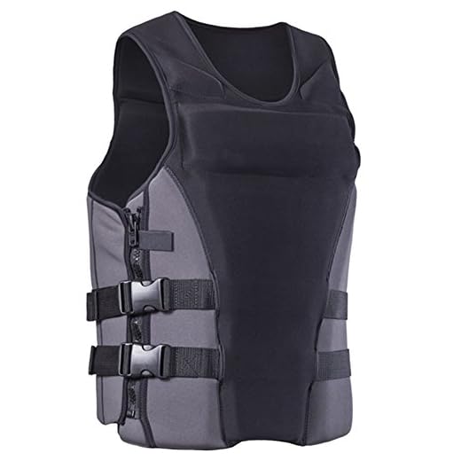 ZZ Lighting Neoprene Life Jacket Vest for Children and Adult with Zipper(Gray,M)