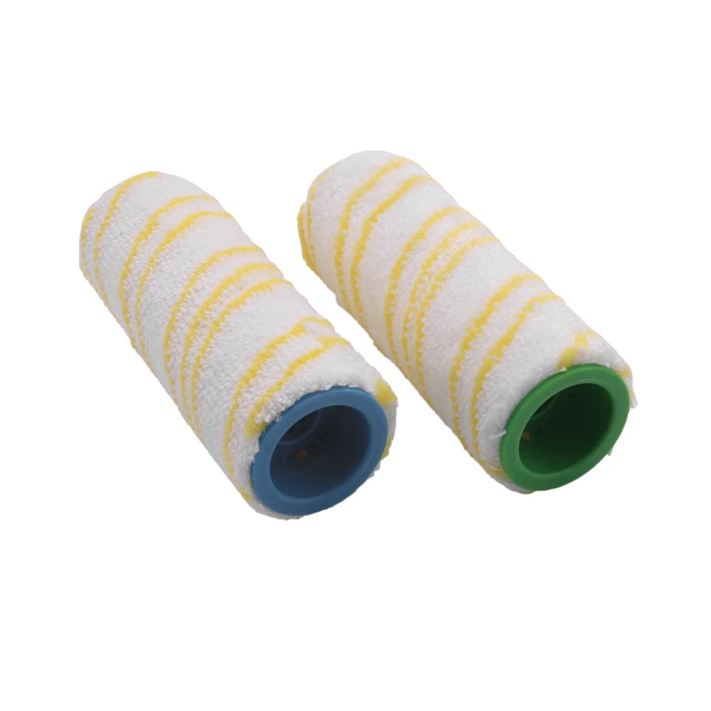 Trade-Shop - Juego de rodillos de limpieza 4 en 1 compatibles con Kärcher FC3 FC5 FC7 EWM 2 sustituye a 2.055-007.0 2.055-006.0 / accesorios de limpieza de suelos duros