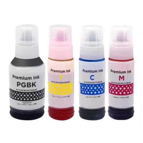 Encre de recharge compatible GI-71 pour imprimantes G1020 G2020 G3020, kit 4 couleurs CMJN