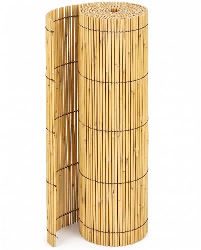 Natural Bamboo Reed Screening Roll for Garden Privacy Balcony Patio Outdoor Fencing and Indoor Decorative Wall Covering (120500cm)