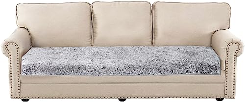 E-Solem Crushed Velvet Chaise Sofa Cover, Sectional Couch Cover, Chaise Sofa Slipcover, Couch Slipcover Protector, Recliner Cover, Armchair Cover, Gray 36"X82"(One Piece/Not All Set) #TOP5