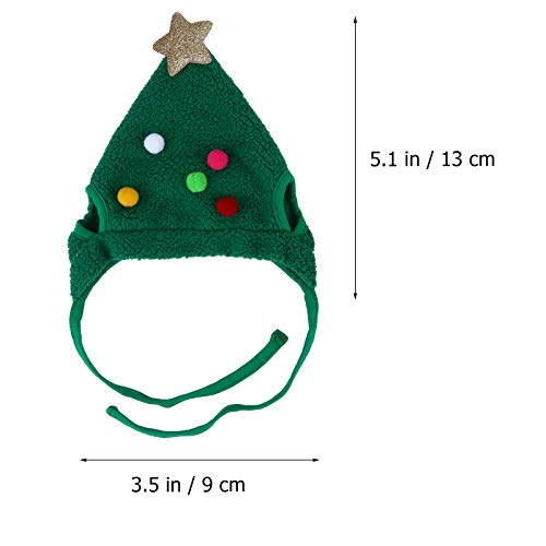 Cosplay de Natal para cachorro de estimação conjunto de babador de chapéu 2 unidades (chapéu verde +
