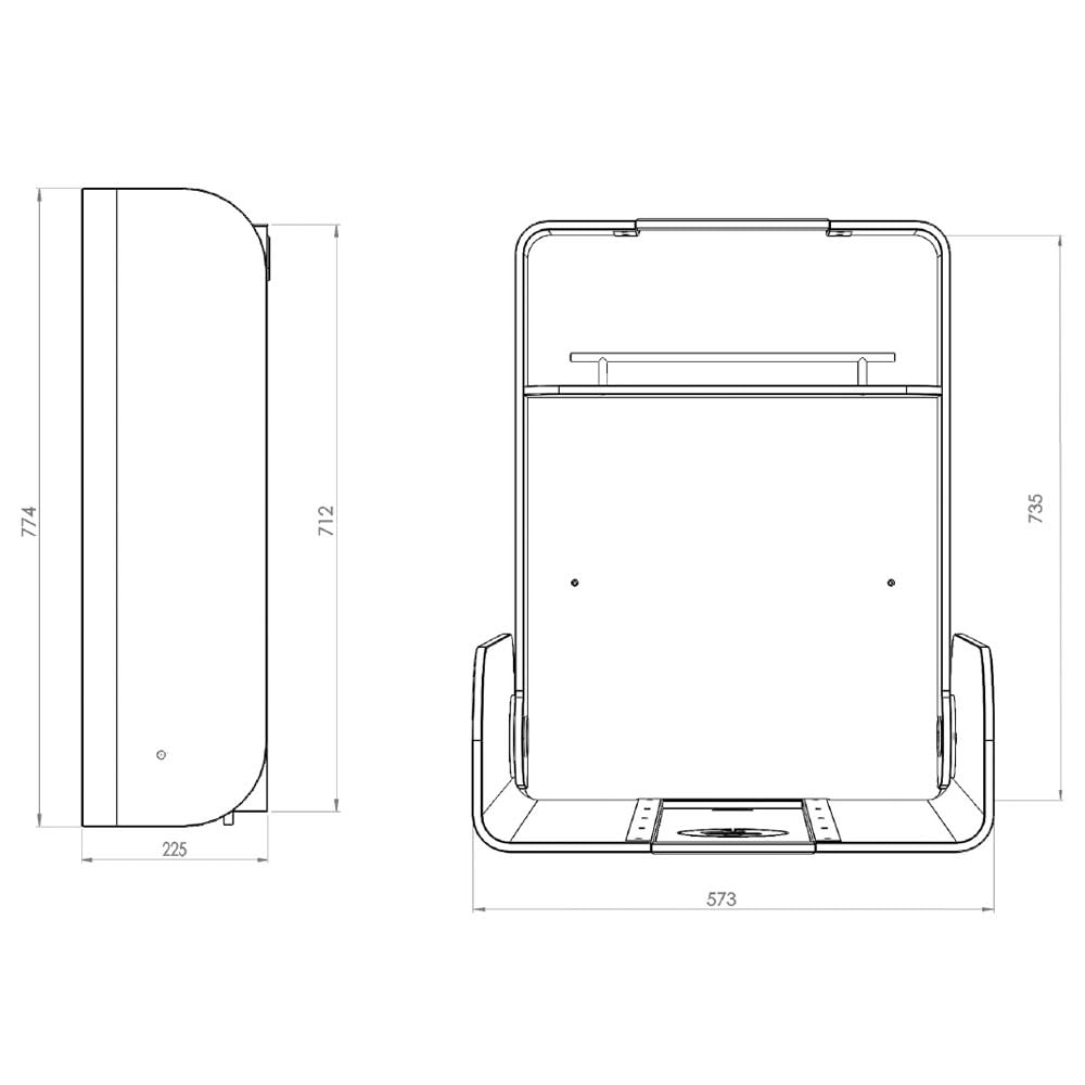 Cambiador Pamplona antracita/Timkid Kawaform Midi plegable como cambiador de pared, madera moldeada, incluye cambiador (antracita)