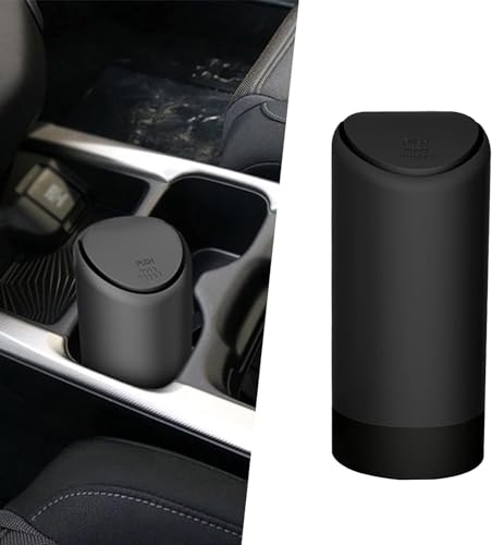 Image of SARTE Car Mini Dustbin With Lid Silicon Material Perfect For Car Trash Bin And Dustbin Holder For Car for (Pack of 1) Black Color