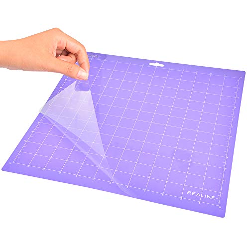 Image of REALIKE 12X12 StrongGrip Cutting Mats for Silhouette Cameo 5 /4 /3 /2 /1(3 Mats) Gridded Adhesive Non-Slip Cut Mat for Crafts, Quilting, Sewing, Scrapbooking and All Arts