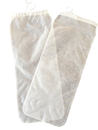 Homebrew Guys White Fine Mesh Straining Bags with Sturdy Draw Strings. 2 Pack