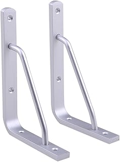 OSALADI Shelves Wall Mounted 2 PCS Tripod Wall Mounted Shelf Stainless Steel Shelves Folding Shelf Brackets Right Angle Bracket Corner Shelves Wall Mounted