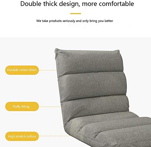 Adjustable Floor Chair with Backrest - Foldable Meditation Sofa, Removable & Washable Cover, 5 Reclining Positions for Ultimate Comfort in Balcony or Bedroom