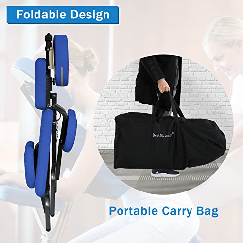 Portable Massage Chairs, In Home Massage Therapy, Desktop Massage Portal Package For Seated Massages, Adjustable Tattoo Chair Folding Massage Chair Salon Massage Chair With Face Cradle Carry Bag #TOP4