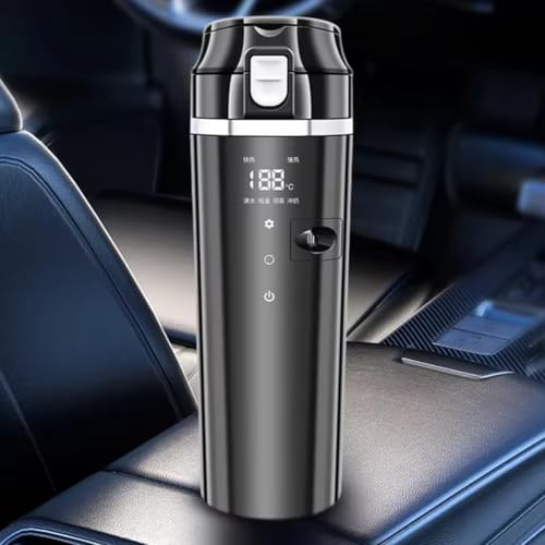 Mug chauffant voiture 12V 24V en acier inoxydable de 500 ml avec écran LCD - 6