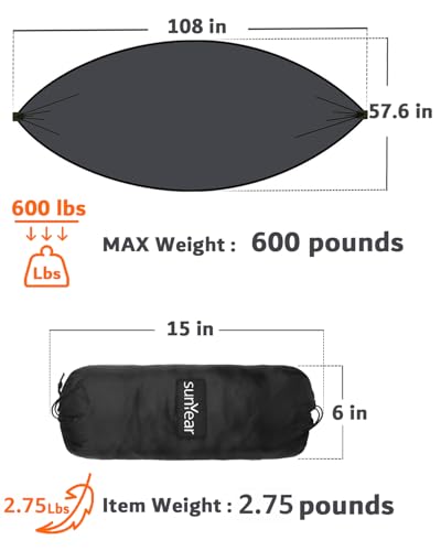 Image of Sunyear Camping Hammock 4 Season Quilted Winter Hammock- Cozy and Durable, Best for Cold Weather