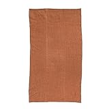 Stonewashed Linen Decorative Tea Towel for Dining and Kitchen, Rust