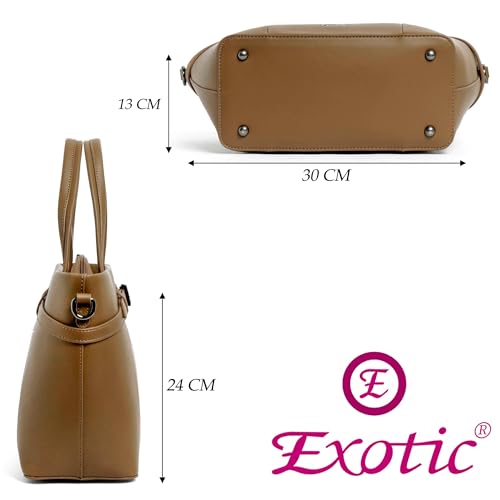 Image of EXOTIC Premium Structured Tote Bag for Women | Handbag with Sling Strap | Elegant Office & Casual Bag