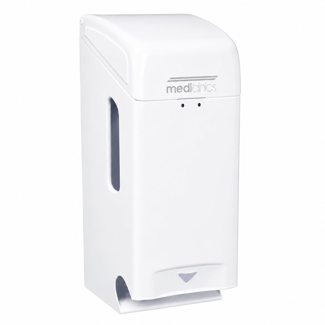 Mediclinics Dispensador de Papel Higiénico Doble Rollo para Baños Públicos y Colectividades, Sistema Profesional para Reducir Reposiciones, Modelo PR0784 (Blanco)