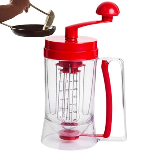 Dispensador de masa para panqueques - Dispensador de masa para panqueques de 900 ml con etiqueta de medición | Verter, dispensador de separador de para, gofres, herramientas de cocción bricola