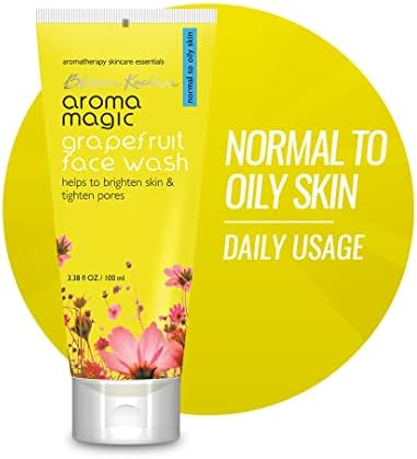 Grapefruit Face Wash | Daily Cleanser for Normal to Oily Skin | Controls Oil, Tightens Pores, Revives & Refreshes Skin | Day & Night Use | 3.38 Fl Oz (100ml)