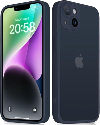 Mootobo für iPhone 14 Hülle mit Kameraobjektiv, Rundumschutz, 10 Fuß Lange Handyhülle mit Fallschutz in Militärqualität mit Anti-Fingerabdruck-Mattrückseite 6,1 Zoll – Schwarz