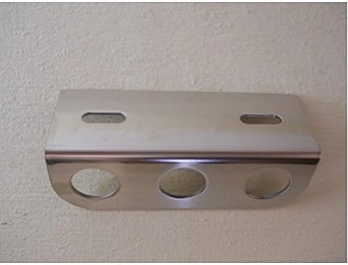 United Pacific Soporte de acero inoxidable de triple agujero/se adapta a luces traseras de giro LED redondas de 3/4 pulgadas