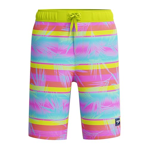 Speedo Boy's Swim Trunk Knee Length Boardshort E-Board Printed -  8-00258918101-XL