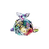 top lentejuelas multicolor zara Irresistible con sus lentejuelas reversibles y sus grandes ojos brillantes.
