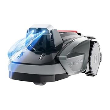 Sunseeker V3 Robot Tagliaerba Senza Filo Perimetrale 600 m², Vision AI, Doppio Occhio, Pendenza 42%, Controllo Tramite APP, Tagliaerba con Un Solo Clic