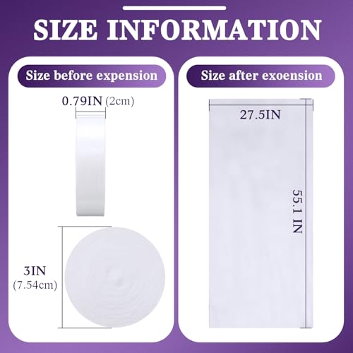 Nuenen 50 Pack Compressed Bath Towels Bulk 55.1" x 27.5" Large Disposable Bath Towel for Travel Reusable Suitable for Hotel Camping Sports Hiking Beach Swimming Vacation by Nuenen - Image 2