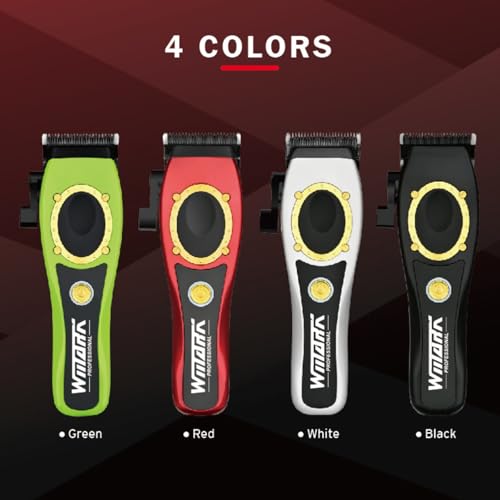 Image of WMARK NG-7030 Salon Series 8000-8500RPM 385 Double Ball Bearing Motor Zero Gapped Hair Clipper High Precision Fade Blade with DLC Process 4500mAh Battery USB Charging & Stand 240-Min Runtime, Model 9