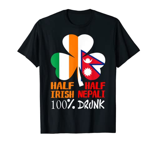 Cadeau de Saint Patrick - Demi irlandais - Népalais T-Shirt