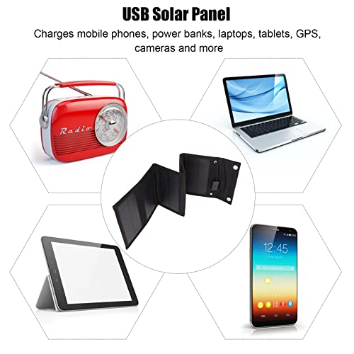 Painel solar portátil dobrável de 15 W, painel solar USB para gerador de estação de energia portátil