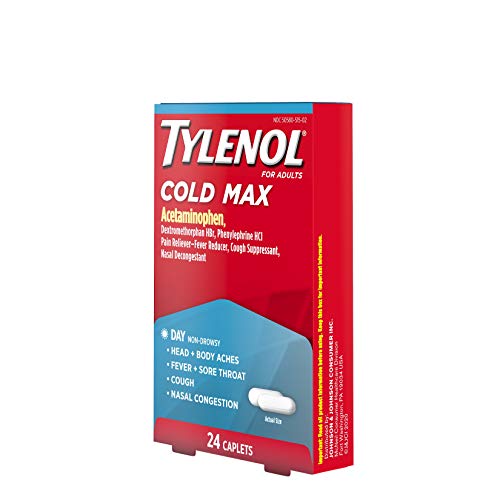 Tylenol Cold Max Daytime Non-Drowsy Cold And Flu Relief, Acetaminophen, 24 Ct #TOP5