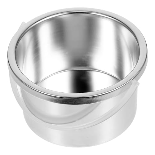 CAXUSD Recipiente de Repuesto para Calentador de Cera de 500ml en Aleación de Aluminio Plata, Fácil de Limpiar y Reemplazar para Depilación Eficaz