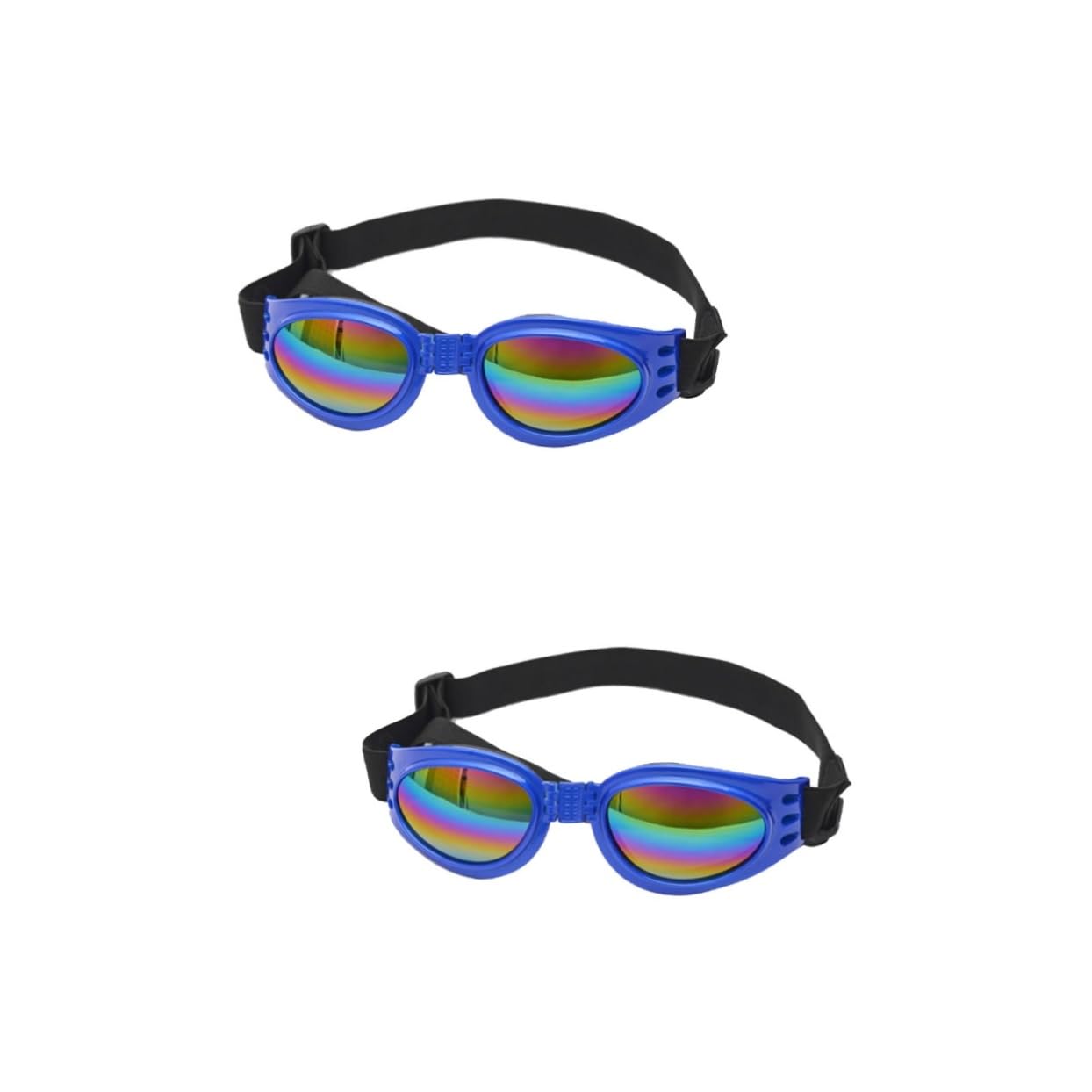 Beavorty 2 Pcs Uv Blocking Dog Goggles Large Breed Pet Sunglasses Durable Plastic Adjustable Straps